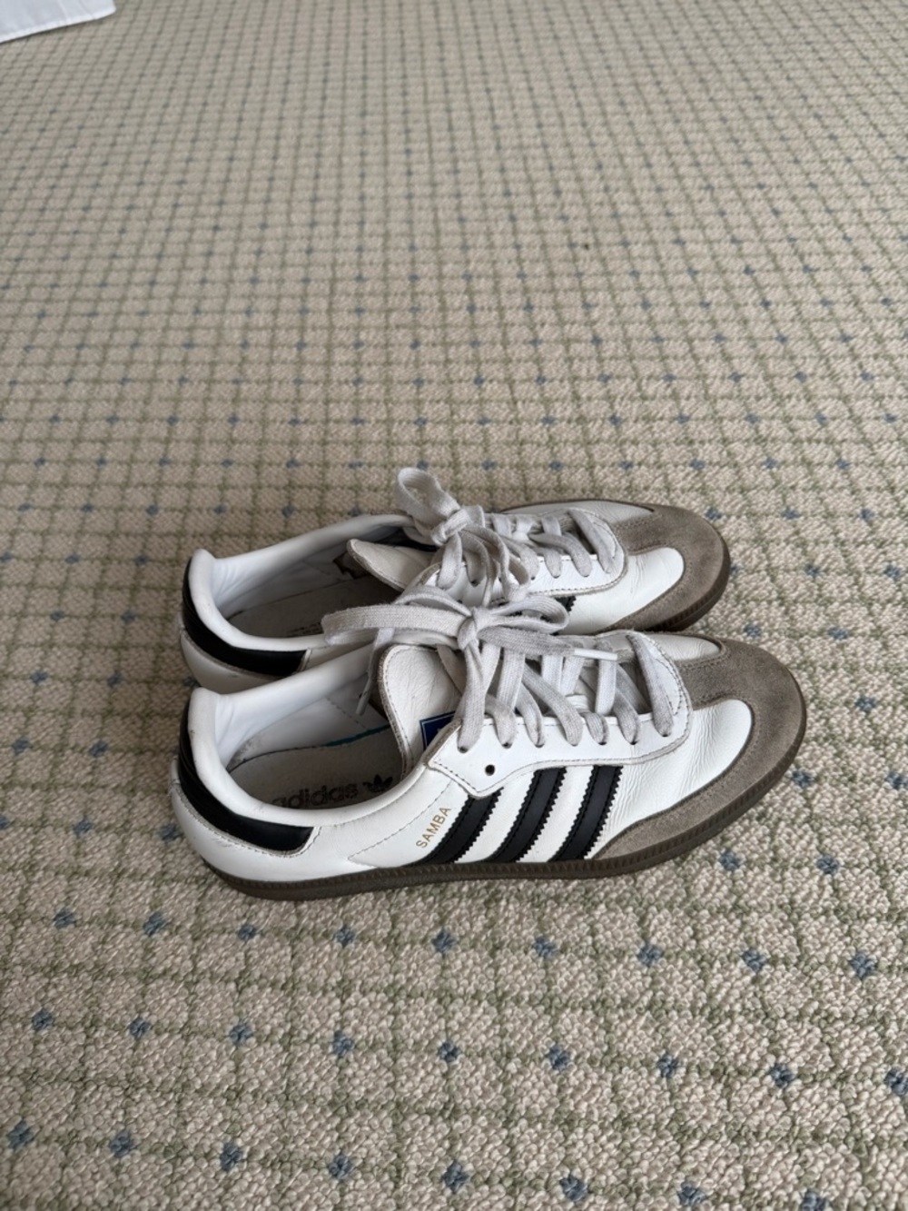 adidas White and Black Samba Sneakers